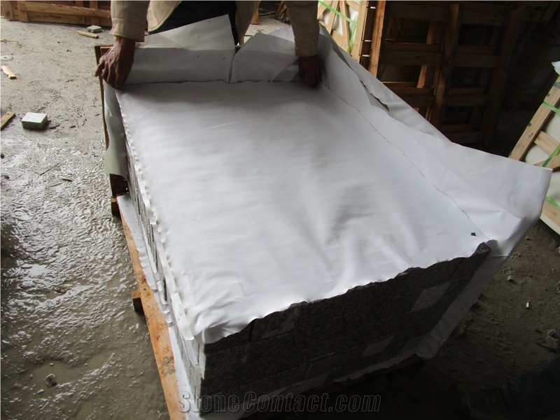 Flamed Surface China G655 Granite Cubestone, G655 Paving Stone, G655 Cobble Stone