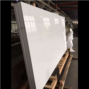 Pure White Non-Porous Crystallized Glass Stone Slabs