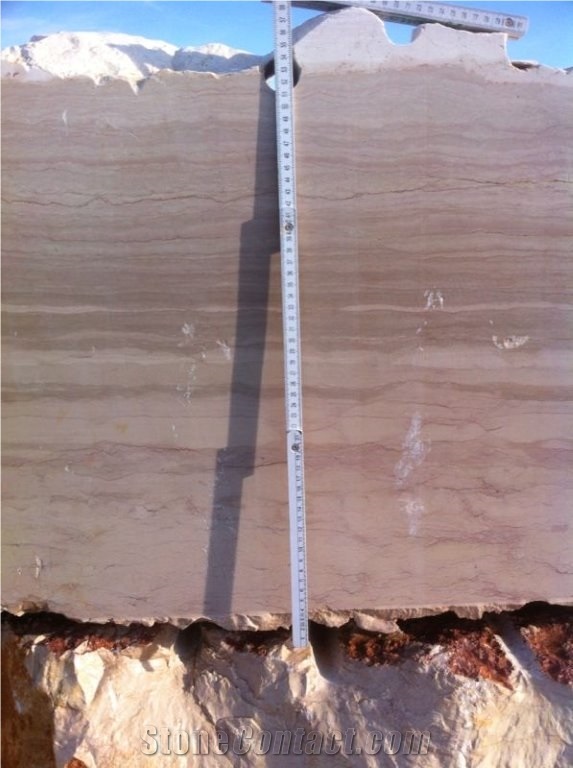 Unsquared Serpeggiante Zebrato Limestone Blocks, Beige Limestone Blocks