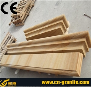 Beige Sandstone Window Frame,China Sandstone Window Surround & Doors Polished Beige Sandstone