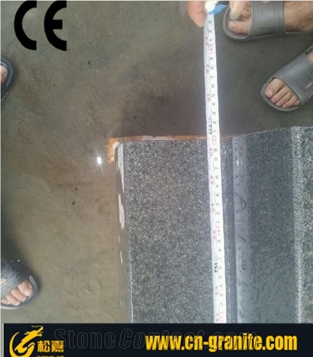 Black China Granite G654 Surface Flamed Kerbstone Black Granite Stone Curbstone