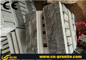 China Black Basalt Mushroom Stone, Wall Cladding Stone, Split Wall Tiles Mushroom Compost