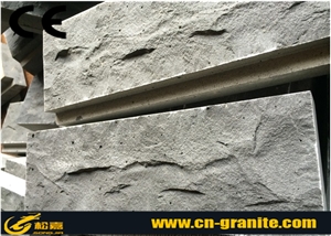 China Black Basalt Mushroom Stone, Wall Cladding Stone, Split Wall Tiles Mushroom Compost