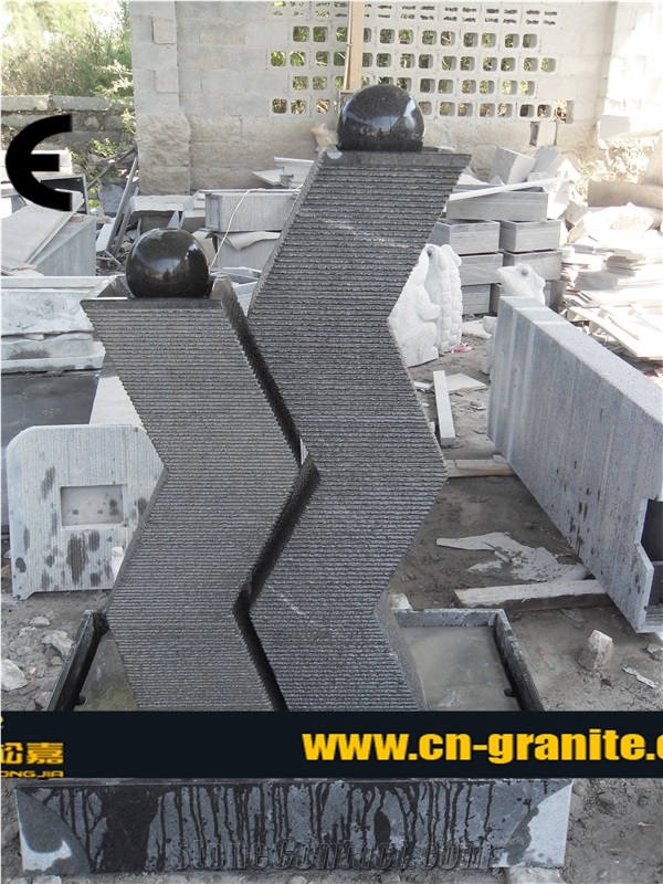 China Black Basalt Stone Water Feature Fountain Nice Design Indoor Water Fountain Rough Fountains Horse Fountain