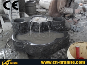 China Black Basalt Stone Water Feature Fountain Nice Design Indoor Water Fountain Rough Fountains Horse Fountain