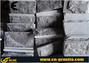 China Dark Grey G654 Mushroom Stone, Chinese Black G654 Natural Stone for Wall Cladding