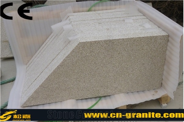 China Gold Granite Kerbstone Chinese Yellow Wall Cladding Yellow Curbstone Standard Kerbstone Sizes