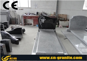 China Grey Granite G603 Tombstone French Western Style, Chinese G603 Polished Granite Monument & Tombstone