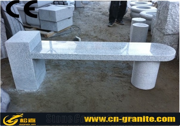China Grey Granite Table & Bench for Garden Table Tennis Table Chinese Garden Bench
