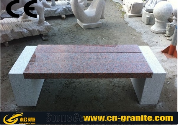 China Grey Granite Table & Bench for Garden Table Tennis Table Chinese Garden Bench
