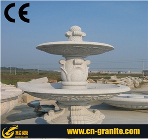 China Grey Granite Water Fountain for Garden Decoration Beautiful Design Water Fountains