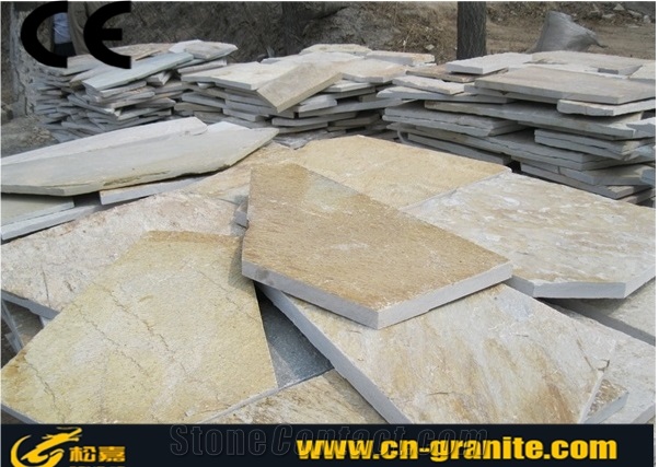 China Grey Random Stone Flagstone Landscape Stone Flagstone Outside Flagstone Road Paving