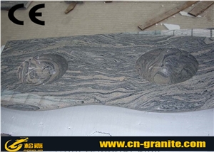 China Juparana Granite Vanity Countertops with Sink,China Juparana Grey Granite Bathroom Countertops Custom Vanity Tops