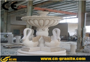 China Rusty Yellow Granite G682 Animal Landscape Fountain Chinese Sunset Gold Granite Handcarved Garden Fountain