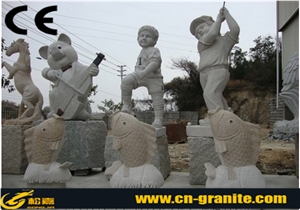 China Rusty Yellow Granite G682 Animal Landscape Fountain Chinese Sunset Gold Granite Handcarved Garden Fountain