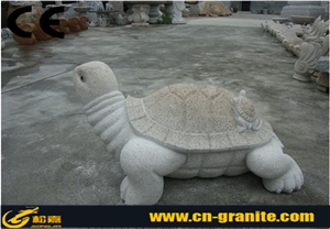 China Rusty Yellow Granite G682 Animal Landscape Fountain Chinese Sunset Gold Granite Handcarved Garden Fountain