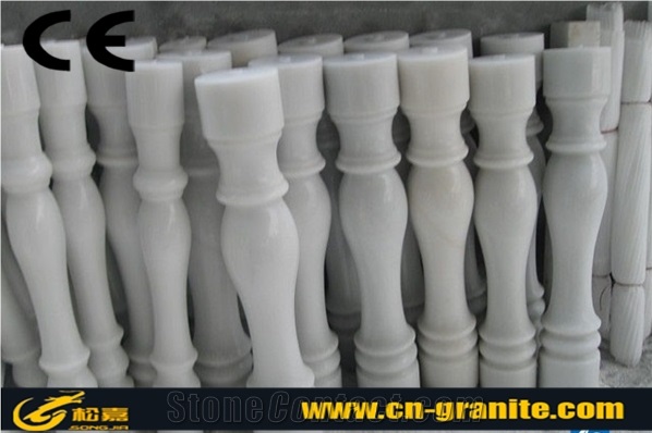 China White Marble Balustrade & Railing Stone,Han White Marble Stairsase Rails Ootdoor Home Balcony Handrail