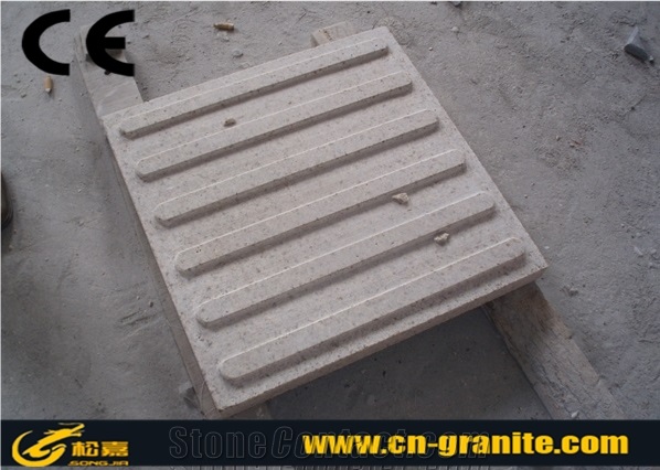 Chinese Yellow Granite G682 Blind Paving Stone,Rusty Yellow Granite Walkway Pavers Tactile Stone