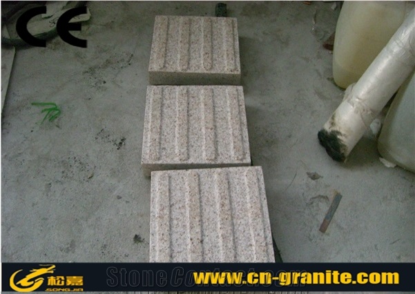 Chinese Yellow Granite G682 Blind Paving Stone,Rusty Yellow Granite Walkway Pavers Tactile Stone