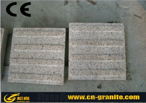 Chinese Yellow Granite G682 Blind Paving Stone,Rusty Yellow Granite Walkway Pavers Tactile Stone