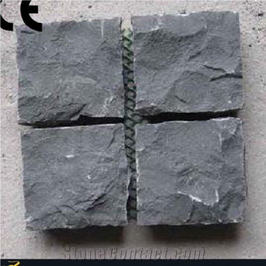 Decoration Garden Stone,Split Basalt Cobbles,Stone for Garden Walkway,Garden Stepping Stone,Black Stone Pavers,Dark Grey Cube Stone,Stone Floor Covering,Courtyard Road Pavers,