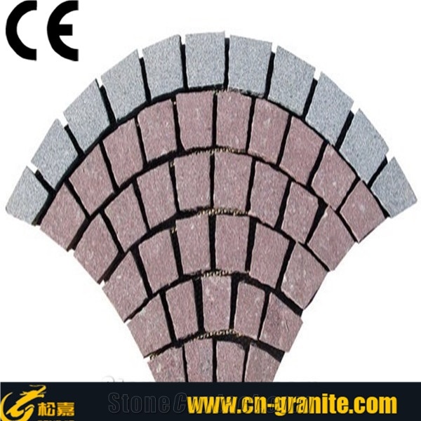 Fan Shape Paving Stone,Grey Stone Pavers,China Granite Stone Paving,Cheap Stone Pavers, Fan Shape Paving Stone Price,Meshed Paving Stone,Garden Stepping Pavements,Exterior Paving Stone,Landscaping
