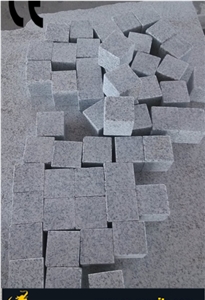 G365 Granite Machine Cut Cube Stone & Pavers, China White Sesame Granite, Sawn Shandong White Pearl Granite Cube Stone