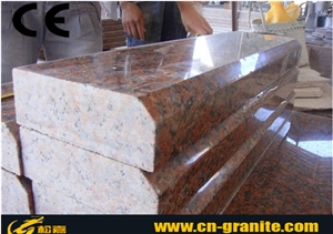 G562 Maple Red China Granite Kerbstone Chinese Polished Surface Stone for Outside Road Stone Granite Curbstone