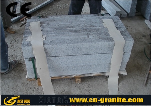 G603 Grey Granite Tombstone & Monument, Chinese Grey Granite Polished Western Style Cross Tombstone