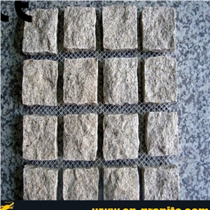 G682 Yellow Granite Paving Stone,Compass Paving Stone,Pattern Paving Stone,Paving Stone on Mat,Paving Stone on Net,Rusty Stone Pavers,China Yellow Stone Flooring Covering,Cheap Granite Paving Stone