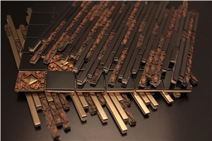 Glass Mosaic,Stainless Steel Mosaic Tiles for Wall Decoration,Wall Cladding Tiles,Metal Mosaic Tiles.