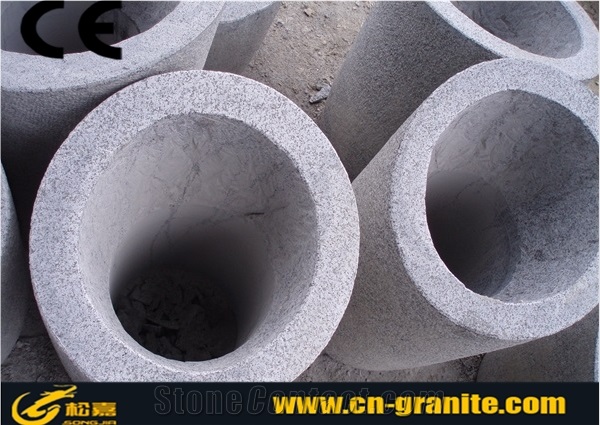Grey China Granite G603 Garden Flower Pot Chinese Grey Outdoor Planters Landscaping Planters