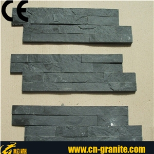 Natural Quartzite Ledge Stone Corner,Ledge Stone,China Black Quartzite Stone Wall Cladding,Flexible Stone Veneer,Black Cultural Stone,Black Ledge Stone,Black Quartzite Corner Stone