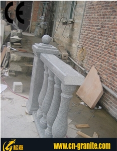 Own Factory Cheap Dark Grey Granite Stone Balustrade & Railings,Chinese Grey Granite Glass Balcony Railing Outdoor Railing Stone
