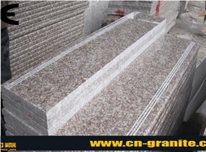 Peach Red Polished Granite Stairs & Steps Chinese Cheapest G687 Stair Treads Stair Threshold