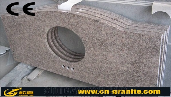 Polished Red China Granite Big Slabs for Vanity Countertops, Chinese Granite G611 Bathroom Vanity Tops