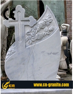 White Marble Carving Monument, Pure White Marble Tombstone & Monument
