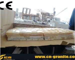 Yellow Onyx Masaic Pattern Tiles,Yellow Mosaic Pattern Water Jet Medallion Cricket Jersey Pattern