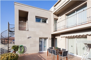 La Pierre Du Thor Light Sandstone Facade, Beige Sandstone Building Walls