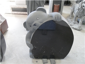Animal Black Granite Monument Tombestone Headstone