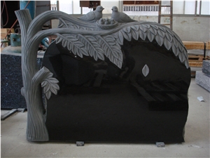 Black Granite Monument Tombstone Good Quality/Black Granite Headstone
