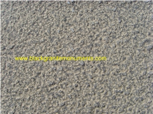 Black Mongolia Granite Tile, Bush-Hammered+Brush Surface