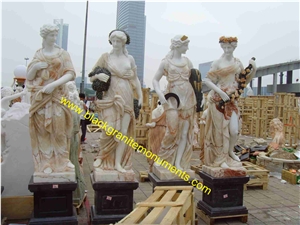 Natural Marble Statue, Brown Marble Statues, Human Handcraft & Marble Stone Sculpture Exterior Garden Decoration