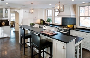 Black Color Quartz Stone for Countertop,Combines Performance and Design through the Use Of Innovative Technology and Recycled Materials