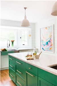 Bst Quartz Stone Polished Surfaces Kitchen Tops and Customized Edges Available for 2/3cm Thick
