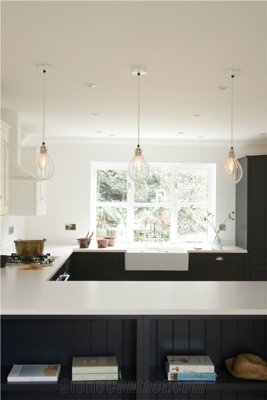 Kitchen-Counter Top Upgrade,A Cozy Kitchen with Easy-Care Countertop,With the Look Of Natural Stone, Minus the Maintenance