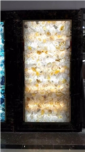 Charming Yellow Agate Slabs,Light Yellow Agate Tiles Semiprecious Stone Tile & Slab