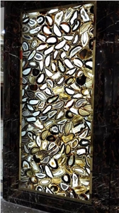 Nice Looking Light Brown Agate Slabs,Brown and Yellow Agate Slabs
