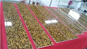 Yellow Tiger Eye Slabs, Gemstone Slabs, China Yellow Semiprecious Stone Tiles