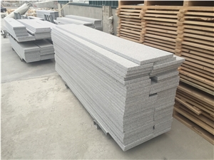 New G603 Dalian G603 Flamed Granite Steps & Risers, Grey Granite Stairs